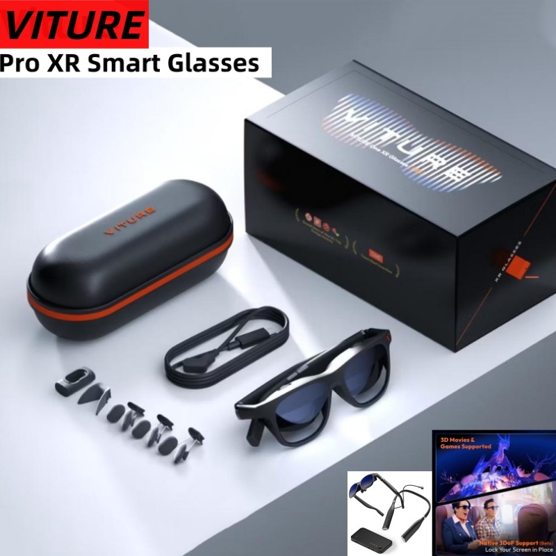 Viture Pro XR / AR แว่นตา 135" 120Hz Full HD UltraClarity Display แว่นตาอัจฉริยะสําหรับ iPhone 15/Android/Mac/PC/Steam D