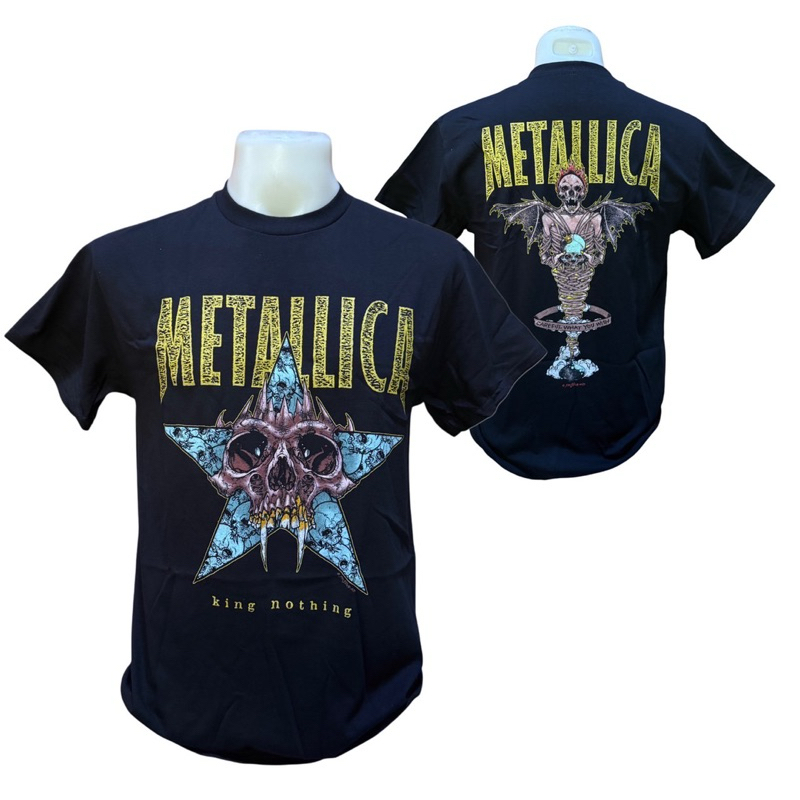 เสื้อวง METALLICA T-SHIRT ลาย KING NOTHING ลิขสิทธิ์ของแท้ UK