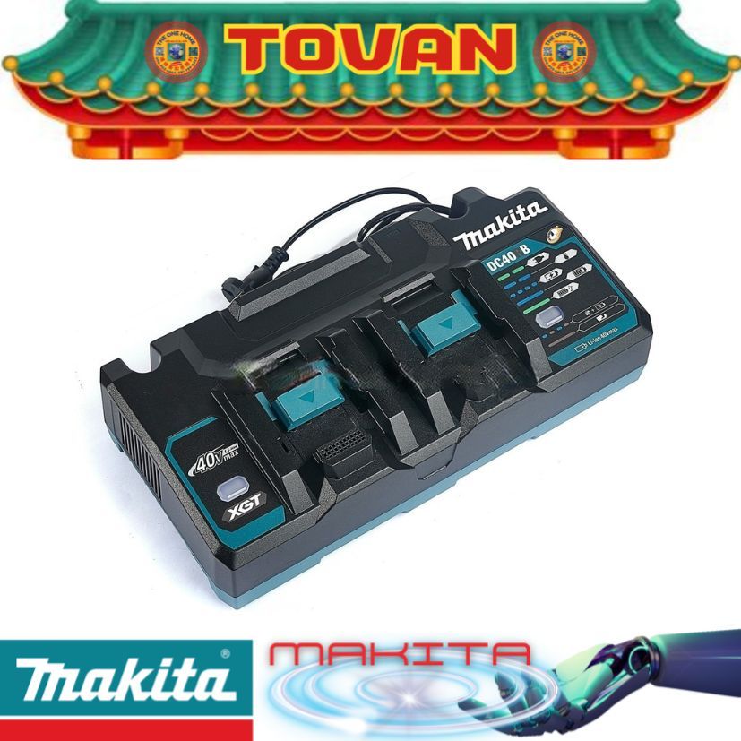 MAKITA รุ่น DC40RB เครื่องชาร์จแบตเตอรี่คู่ 40 โวลต์ # ออก..ใบเสร็จ-ใบกำกับภาษี..ได้ครับ..