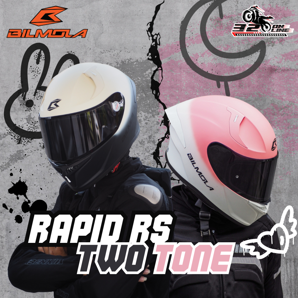 หมวกกันน็อค Bilmola Rapid RS ลาย Two Tone 2 สี !! 320sp.Online