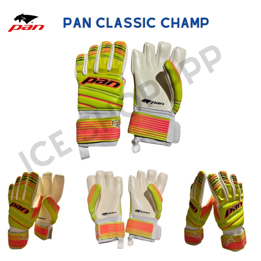 ถุงมือผู้รักษาประตู PAN CLASSIC CHAMP ตัวท็อป รุ่น PV1540 - สีเขียว