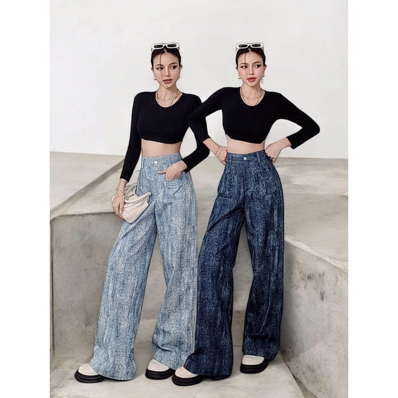 ผ้ายีนส์นำเข้าล่าสุด ใครใส่ก็สวย​ พลาดไม่ได้คร่าาา New​ Jinny​ jeans korea pants Tag#cottoncandy