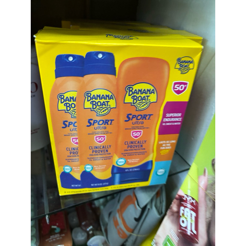 Banana Boat Ultra Sport Lotion and Spray SPF 50+ ครีมกันแดด 3 ชิ้น