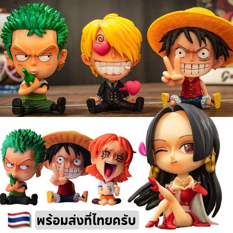 Luffy โมเดลฟิกเกอร์ อะนิเมะตุ๊กตา One Piece Zoro Sanji ลูฟี่ ขนาดเล็ก 8-10 ซม. ตัวเลขของเล่น ของเล่นสําหรับเด็ก