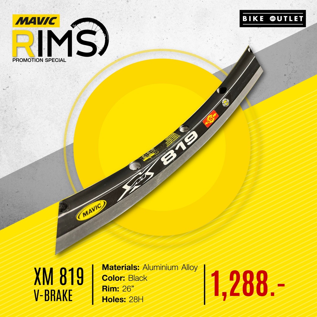 📦ล็อตสุดท้าย! MAVIC XM 819 V ขอบล้อ MTB 26 นิ้ว 28 รู | หมดแล้วหมดเลย!