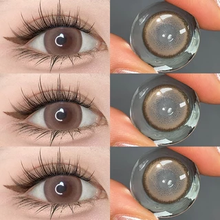 【2คู่ลด8% 3คู่ลด10%】Midroo -0.00-6.00 เซ็ตตัวตึง เลนส์ธรรมชาติสีน้ำตาล คอนแทคเลนส์ Toffee Brown 14.2 มม Monthly Replace