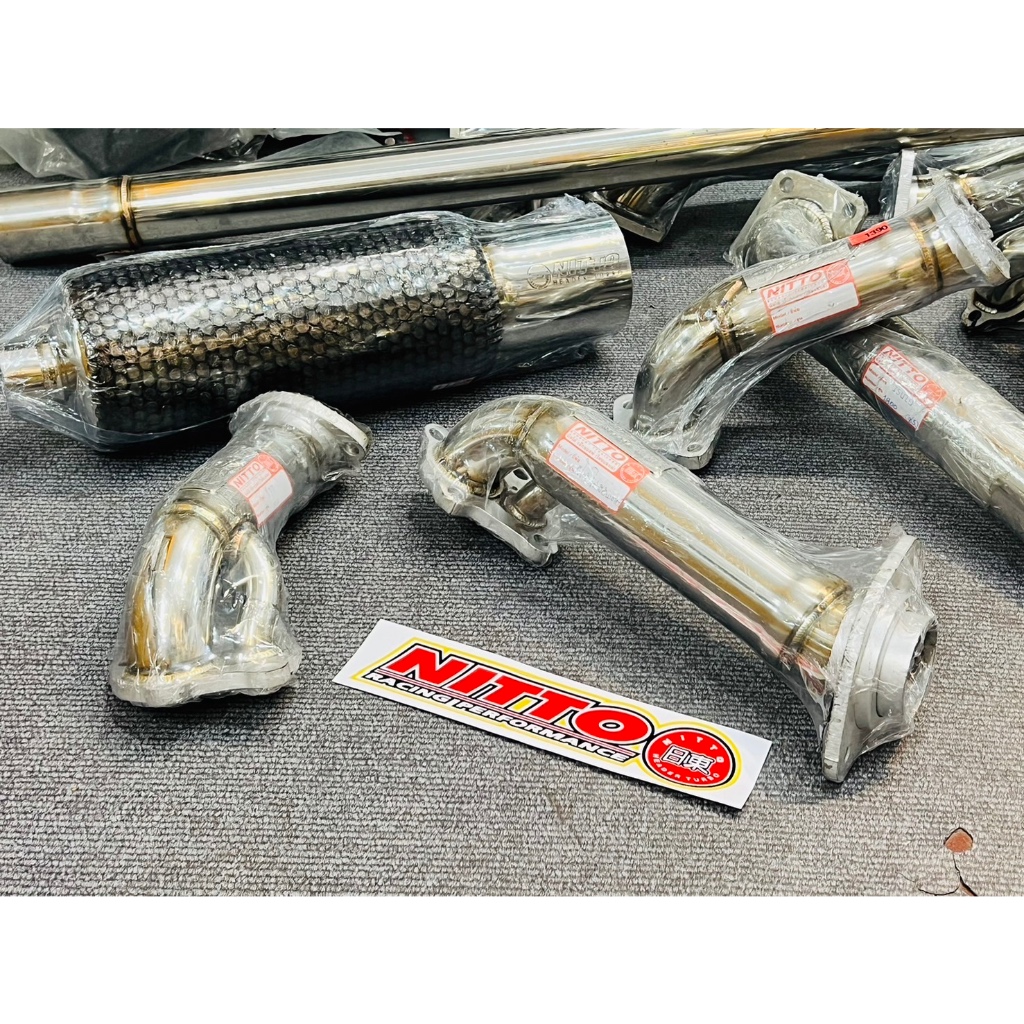 NITTO ปลายท่อไอเสีย แท้ ใบยาว 17 นิ้ว คอ 2 นิ้ว ปาก 4 นิ้ว ไส้ดัด ปลายท่อสแตนเลส แข็งแรง เสียงนุ่ม - รูปที่ 3