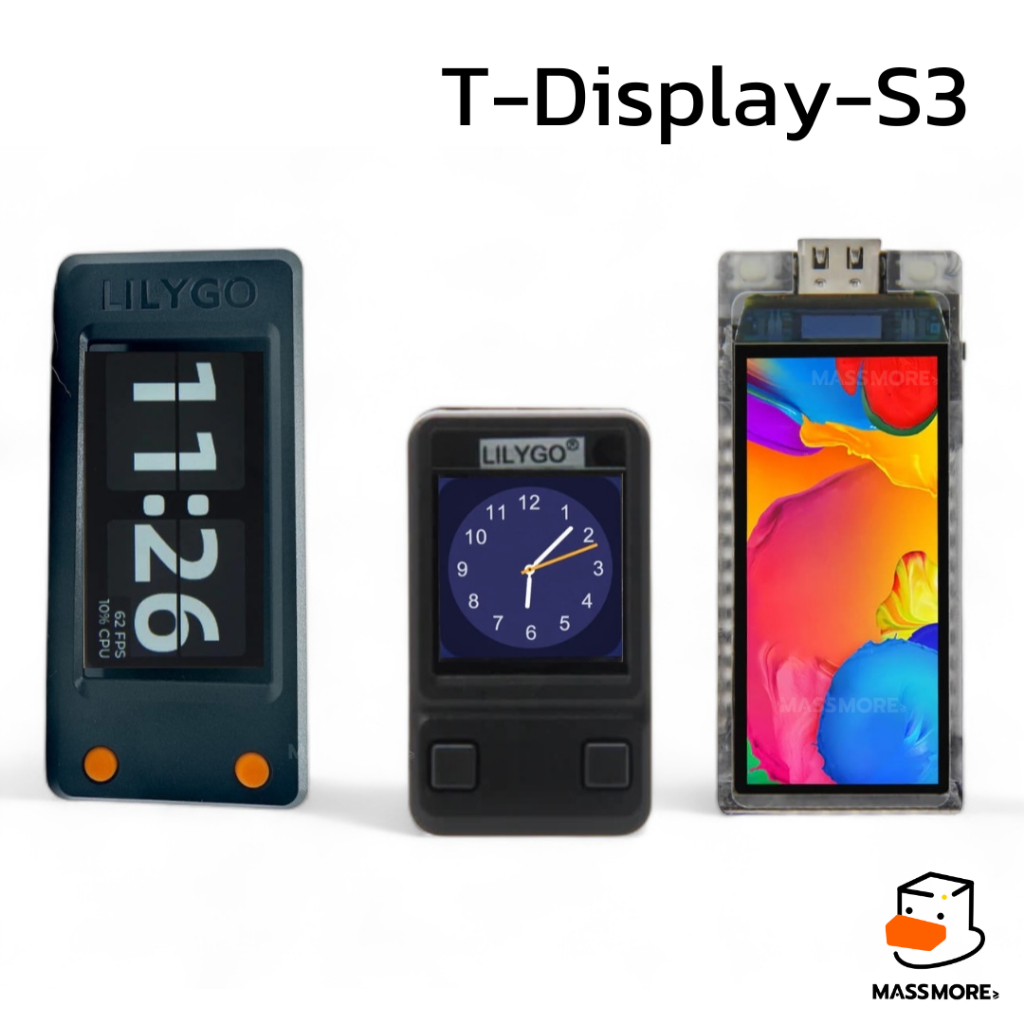 โมดูลหน้าจอ T-Display-S3 1.9 T-QT ESP32-S3 TDisplay AMOLED 1.91 ESP32 TTGO Lilygo LVGL Arduino พร้อมเคส หลายรุ่น