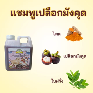 แชมพูเปลือกมังคุด ผิวหนัง เรื้อนเปียก เรื้อนแห้ง ขนาด 1 ลิตร