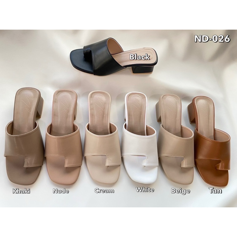 มาใหม่ Nilin ND-026 รองเท้าส้นสูง 1.5 นิ้ว พื้นนิ่มสายหนังนิ่มทนทานใส่สบาย รุ่นเเอลลี่