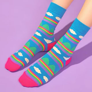 ✅ ขายดี Wiggle Wiggle Pattern Socks ถุงเท้าแฟชั่น สไตล์เกาหลี สวยมีเอกลักษณ์ ใส่ได้ทั้งชายและหญิง