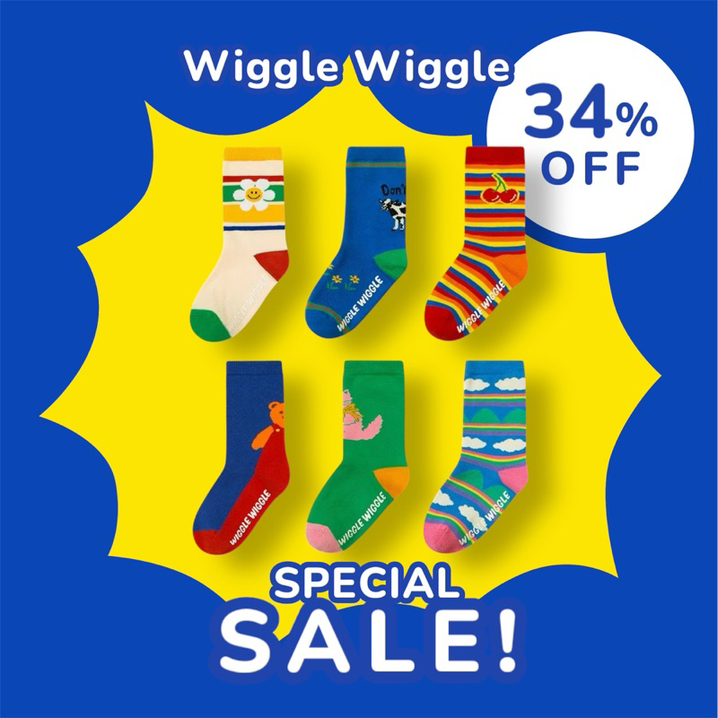 ✅ ขายดี Wiggle Wiggle Pattern Socks ถุงเท้าแฟชั่น สไตล์เกาหลี สวยมีเอกลักษณ์ ใส่ได้ทั้งชายและหญิง