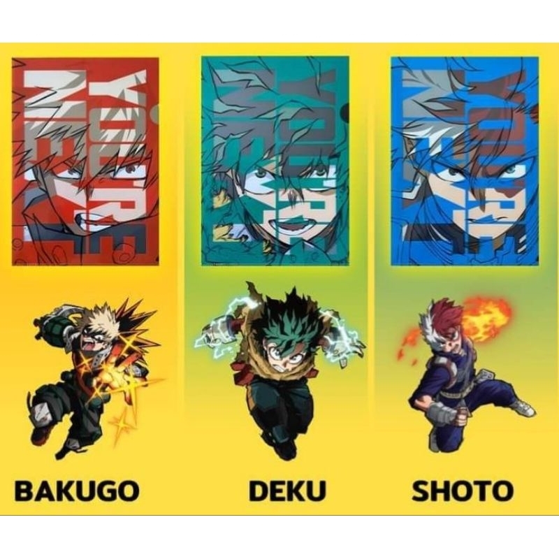 แฟ้มพลาสติก A4 My hero academia you're next