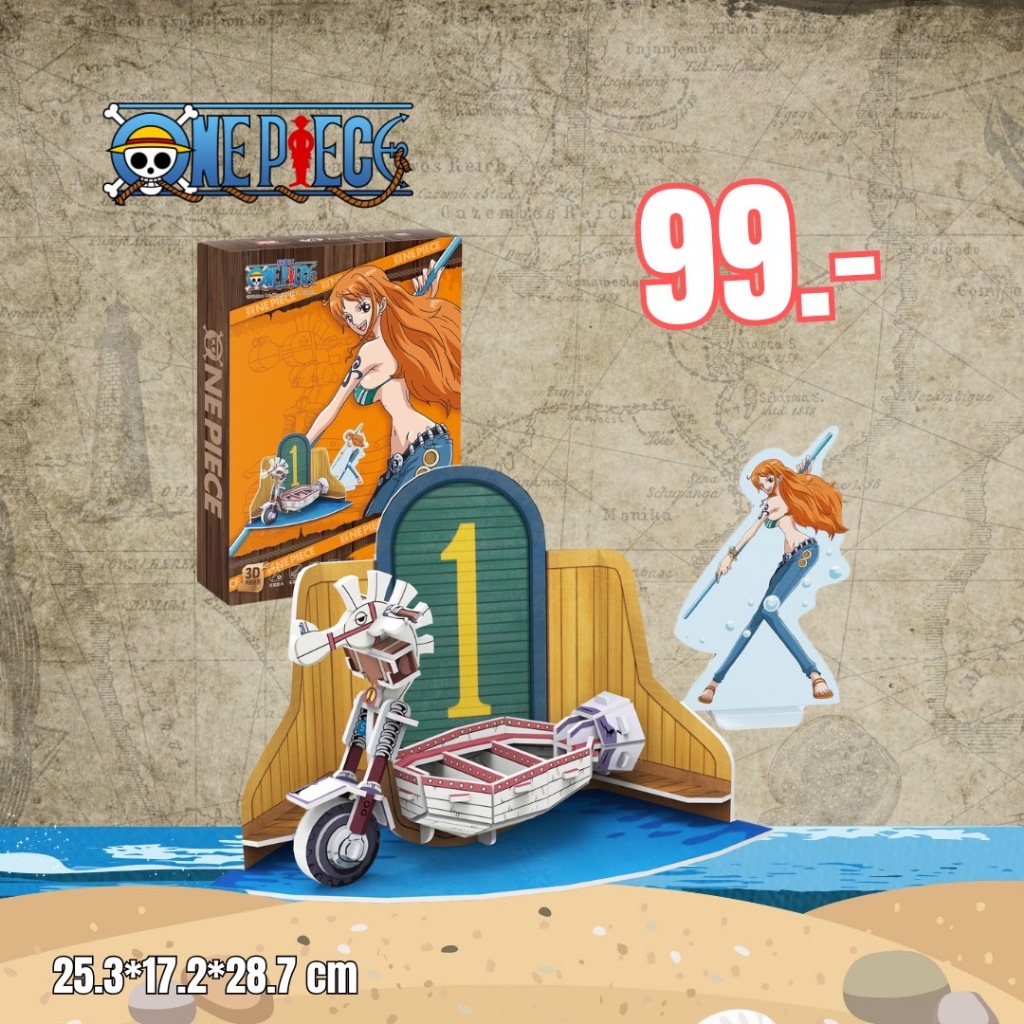 จิ๊กซอว์ 3 มิติ อนิเมะวันพีช  One Piece Shiro Mokuba (เรือม้าน้ำชิโระโมคุบะ) DS1064 ลิขสิทธิ์แท้100%