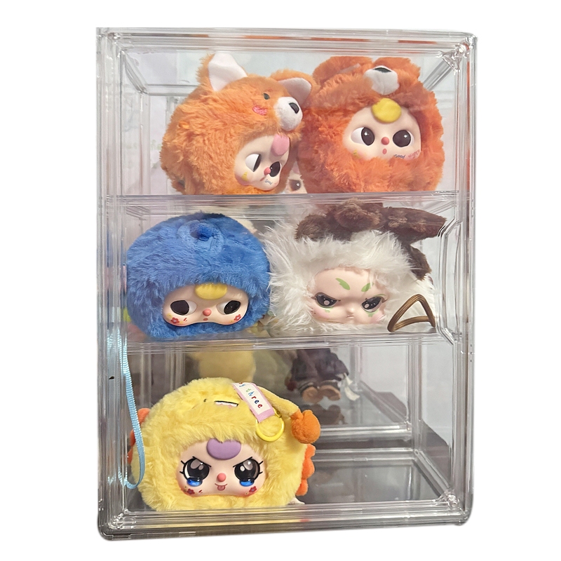 กล่องใส่ baby three v3 3ชั้น กล่องใส่ art toy กล่องที่สามารถแขวนผนังได้