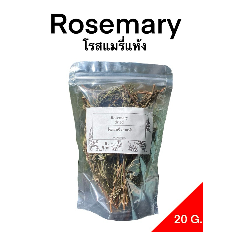Rosemary โรสแมรี่ อบแห้ง ตากแห้ง สินค้าออแกนิก100% แฮนเมดจากเชียงใหม่ สินค้าไทย ไม่นำเข้า