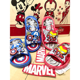 ใหม่😍 รองเท้าเด็ก แบบสวม Marvel Captain America Ironman (MA1…