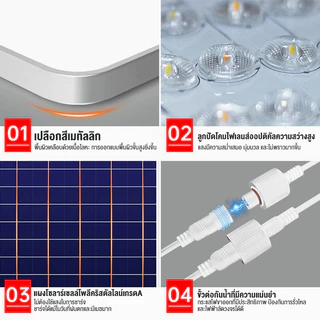 【รับประกัน 30ปี】โคมไฟเพดาน ไฟโซล่าเซลล์ 15000W สว่างอัตโนมัติเมื่อฟ้ามืด Solar Light LED ชาร์จไฟอัตโนมั