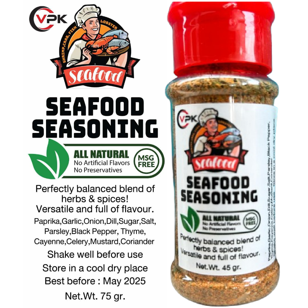 Seafood Seasoning, Fish Seasoning, Crab Seasoning, Shrimp Seasoning, Lobster Seasoning 45gr-75gr