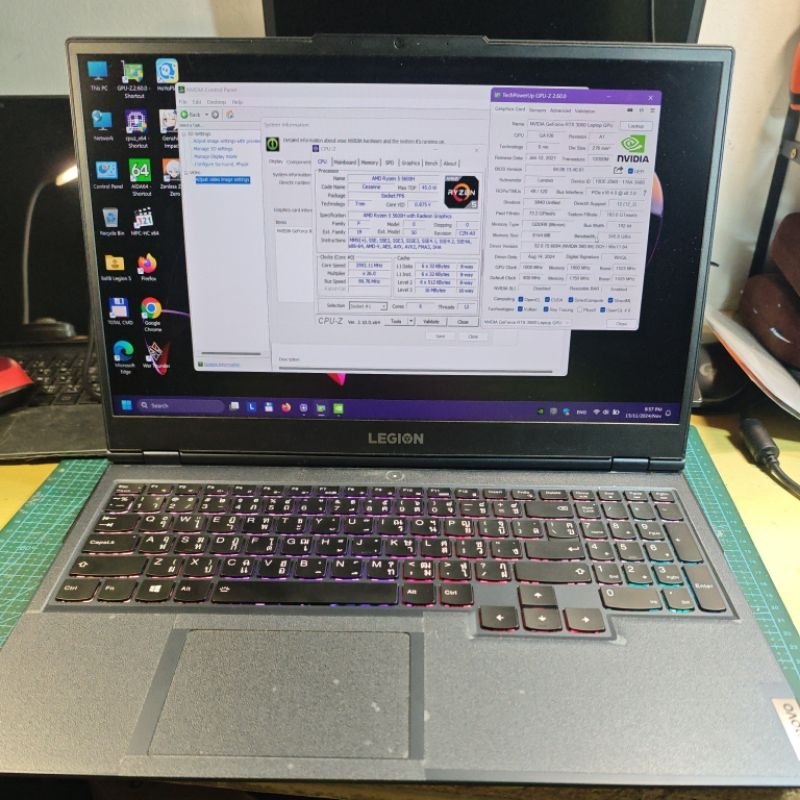 notebook lenovo legion 5 5600h rtx 3060 มือสอง