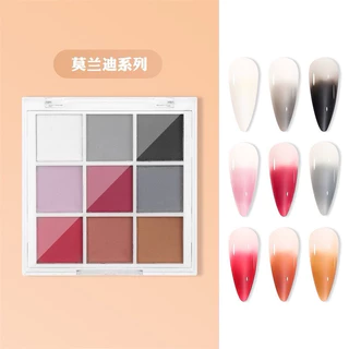 ผงขัดไล่สีออมเบร สำหรับแต่งเล็บ 1เซตมี9สี มีให้เลือกทั้งหมด4แบบสินค้าพร้อมส่งจากไทย