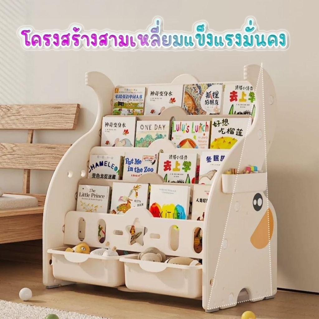 NB-TOYS  พร้อมส่ง   ชั้นใส่หนังสือ วางหนังสือเด็ก ที่วางของมีกล่อง บรรจุได้เยอะมาก มีสองฟังก์ชั่น ราคา ถูกที่สุด ดีลบีเคเค แกลเลอรีภาพที่ 5