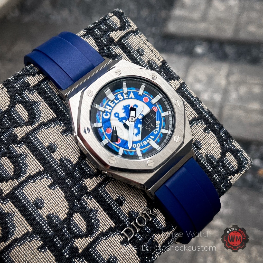 G-Shock Ga-2100 Custom CHELSEA FC Stainless Rubber Blue Navy