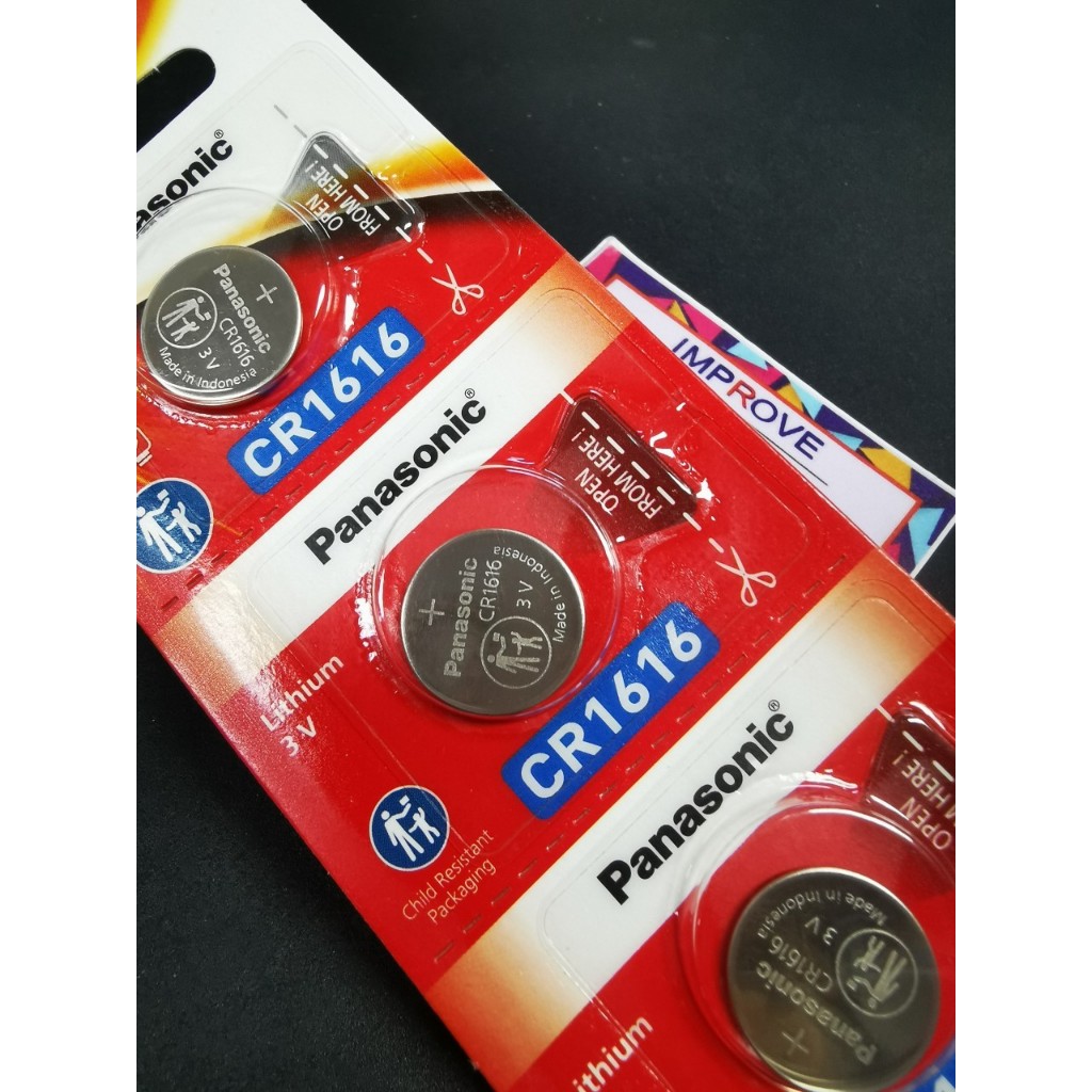 ของแท้ Panasonic ถ่านกระดุม CR1616 แพคเกจใหม่ 1616 ถ่านรีโมทรถยนต์ ถ่านรีโมทรถ แบตกระดุม Button Batt