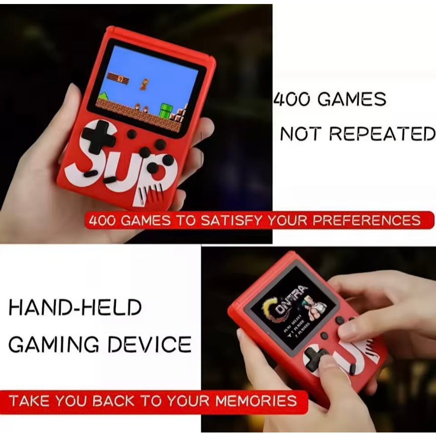 400ใน1มินิเกมมือถือเครื่องเล่นวิดีโอย้อนยุคแบบพกพาบอย8บิต3.0นิ้วเกมหน้าจอ LCD สี