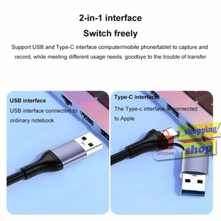 Video Capture Card HD การ์ดจับภาพวิดีโอ USB 3.0/TYPE-C 4K 30HZ บันทึกวิดีโอความละเอียดสูง