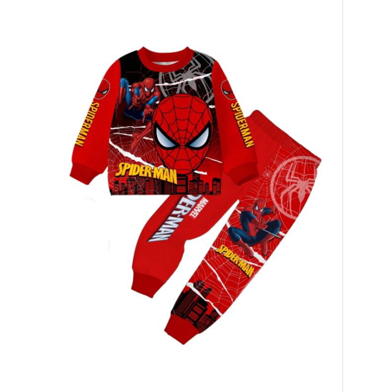 พร้อมส่ง  ชุดแขนยาวขายาว คอกลม พิมพ์ลายการ์ตูน แฟชั่นฤดูหนาว ฤดูใบไม้ร่วง สำหรับเด็กผู้ชาย - รูปที่ 4