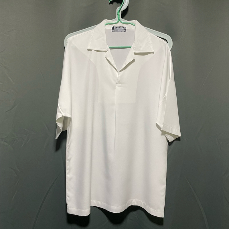 Eingpam เสื้อคอปก โปโล เสื้อขาว ผ้าบาง