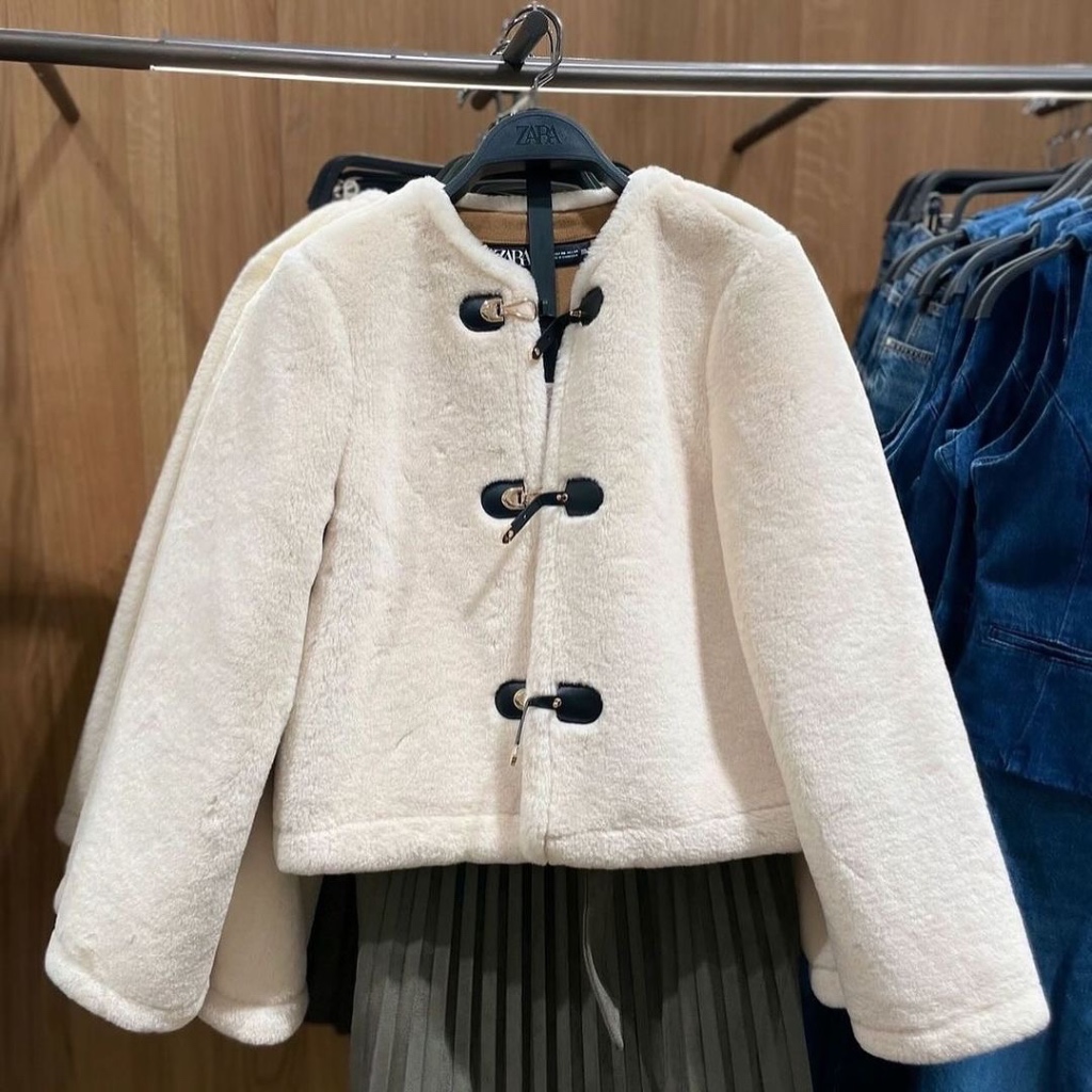 **พร้อมส่งจากไทย**ZARA DOUBLE-FACED TOGGLE JACKET แท้