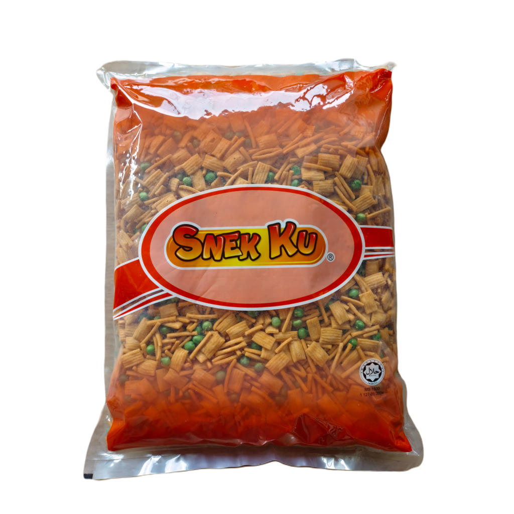 (ห่อใหญ่สุดคุ้ม) SNEK KU สเน็คกู ขนมขาไก่มาเลย์ผสมถั่ว ถุง 1.8 กิโลกรัม ขนมทานเล่น เคี้ยวเพลิน ทานได้ทั้งเด็กและผู้ใหญ่
