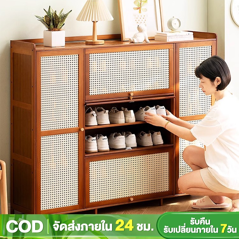 ชั้นรองเท้า ตู้รองเท้า ชั้นวางรองเท้าลิ้นชัก ปิดสนิทและกันฝุ่น แข็งแรง ทนทาน ประหยัดพื้นที่ ความจุขนาดใหญ่