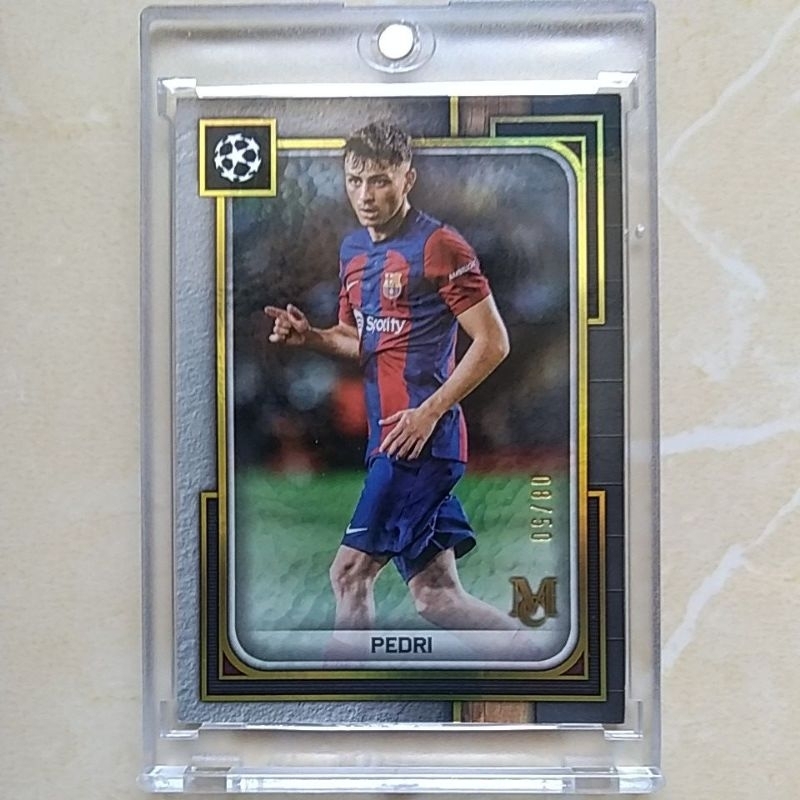 การ์ดฟุตบอล Topps Museum 23-24 pedri gold card 8/50​ jersey​ nember