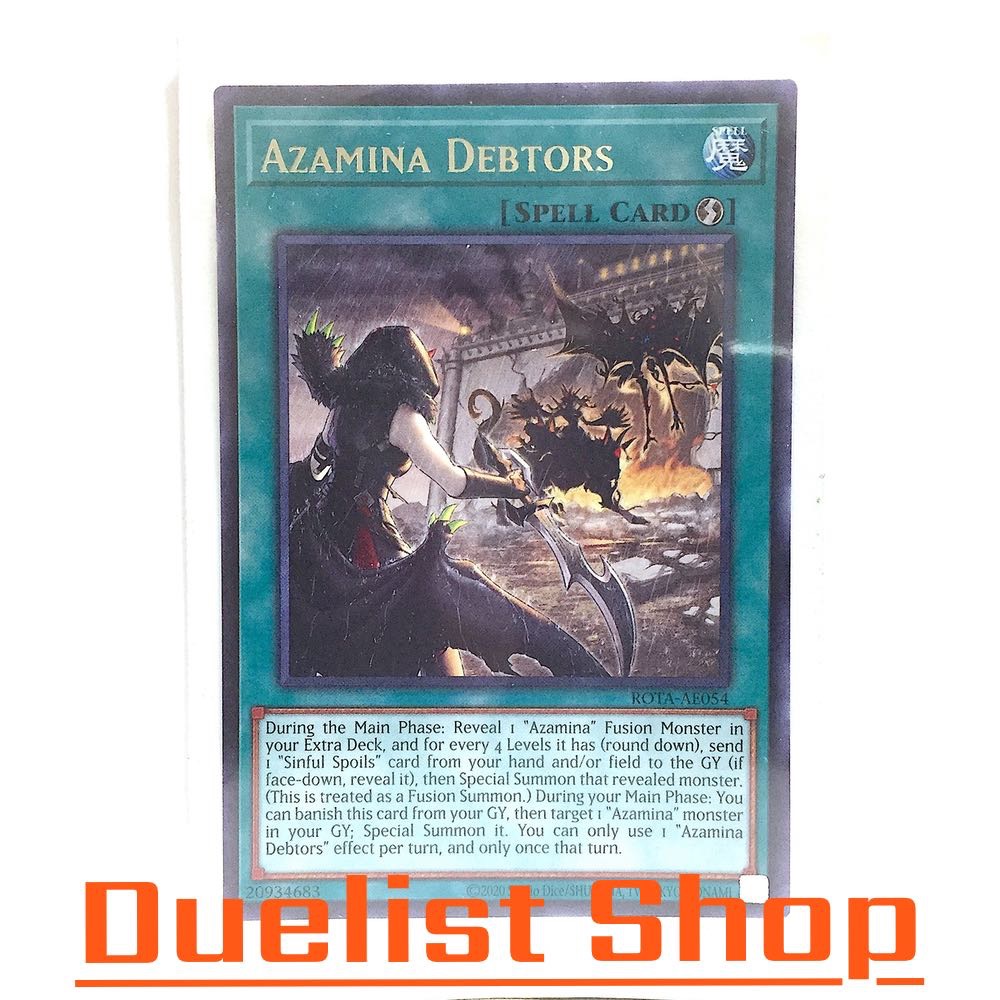 Azamina Debtors (R) Spell [Quick-Play] ชุด ROTA-AE054 การ์ดยูกิโอ (Yu-Gi-Oh!) OCG Asia ENG