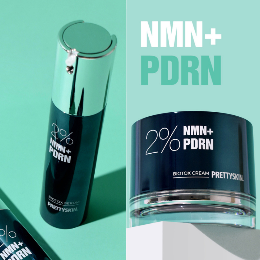 Prettyskin 2% NMN+PDRN Biotox Serum/Cream เซรั่ม/ครีม NMN 10,000ppm + PDRN 10,000ppm ช่วยบำรุงผิวกระ