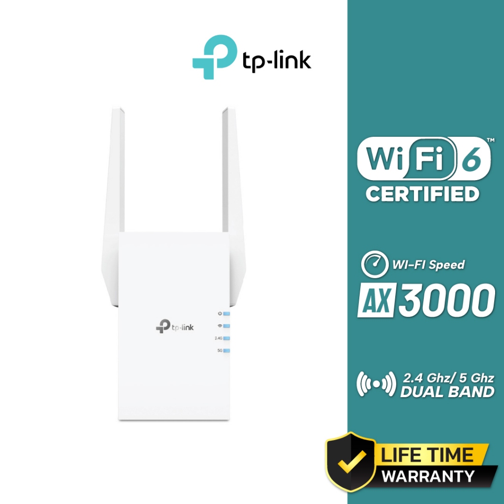 TP-LINK AX3000 Mesh WiFi 6 Range Extender รุ่น RE705X