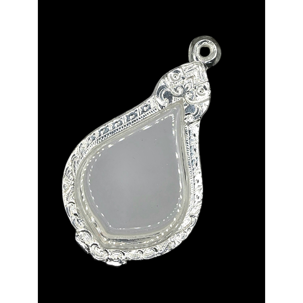 กรอบพระ กรอบเงินแท้ ใส่เหรียญหยดน้ำ  (10 แถม 1) - รูปที่ 5