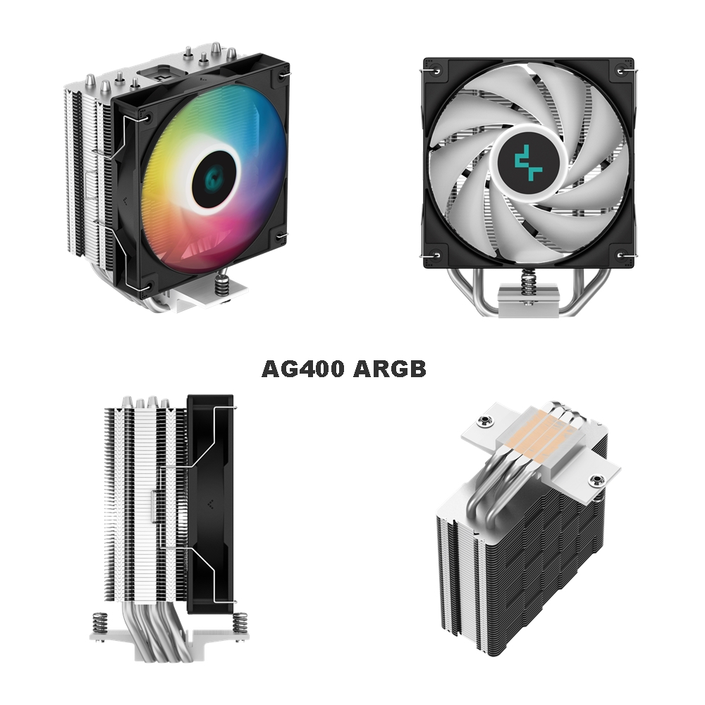พัดลมระบายความร้อน CPU DEEPCOOL - CPU COOLER AG400 ARGB / BLACK ARGB / WHITE ARGB - รูปที่ 2