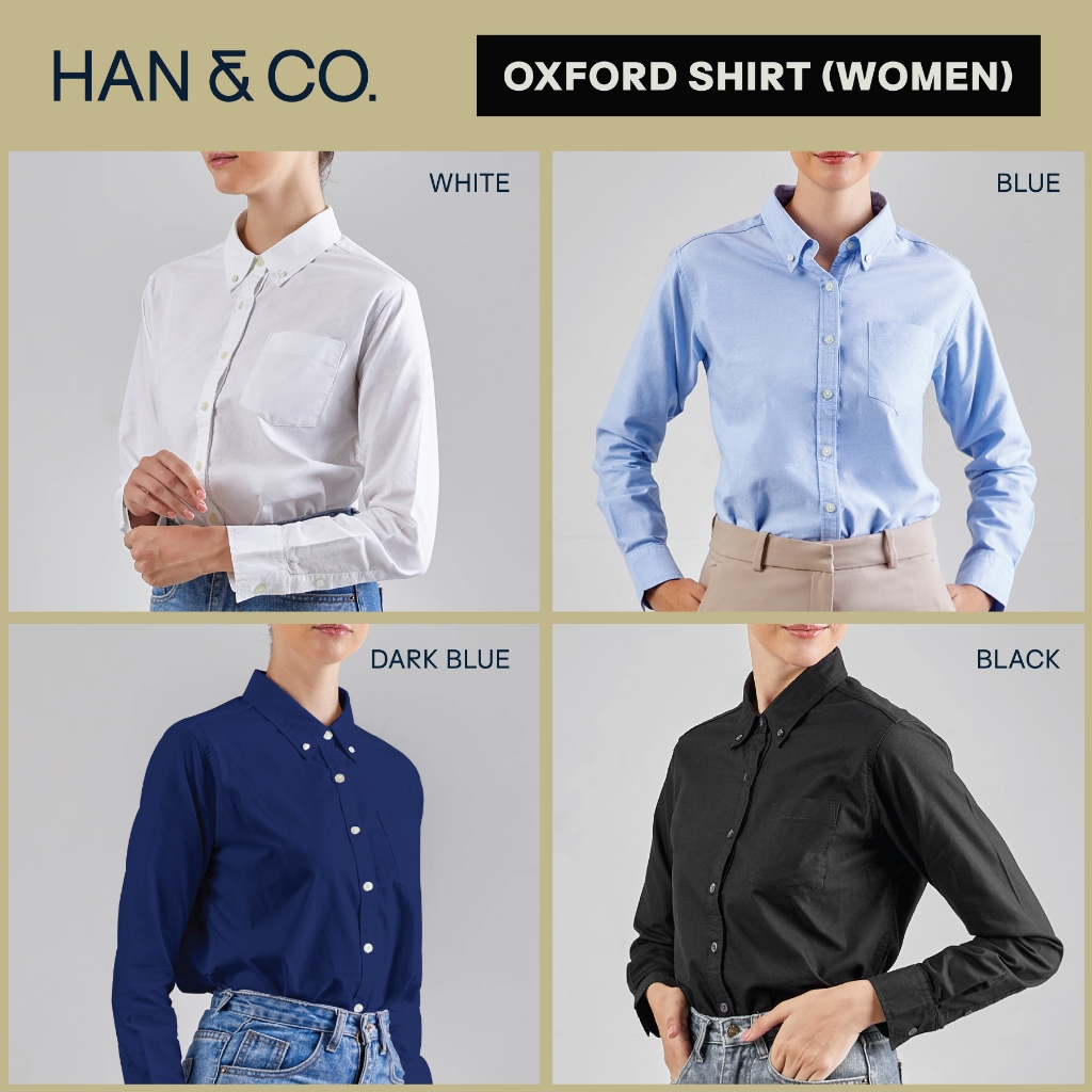 Han&Co. Oxford Shirt Long Sleeve เสื้อเชิ้ตอ๊อกฟอร์ด แขนยาว (Women)
