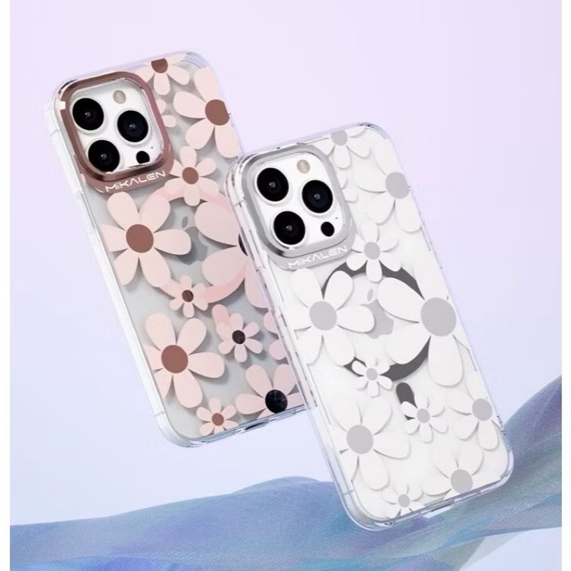 เคสMikALENดอกไม้MagSafeใช้สำหรับip16/ip16plus/ip16pro/ip16promax/ip15promax/ip15plus/ip15pro/ip15/ip