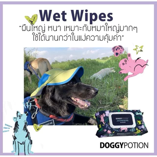 PACK OF 6 Doggy Potion Biodegradable Wet Wipe ทิชชู่เปียกย่อยสลายได้ 80 แผ่น x 6ห่อ