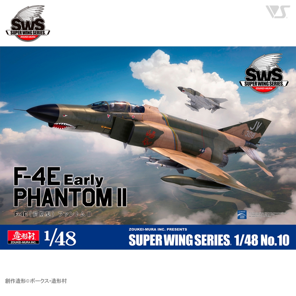 พลาสติก โมเดล ประกอบ ZOUKEI-MURA สเกล 1/48 F-4E (Early Type) PHANTOM II (48-10)