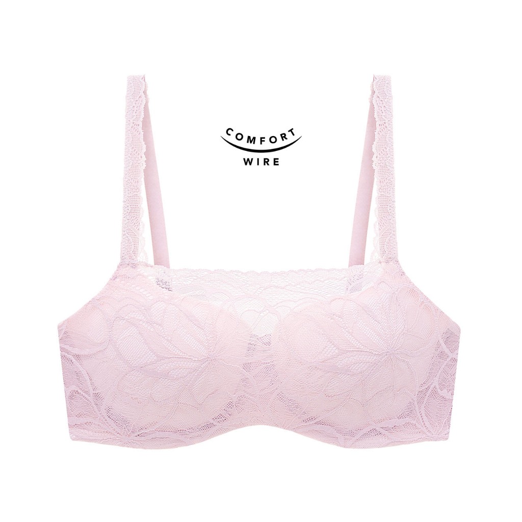 Triumph เสื้อชั้นในมีโครงรูปแบบใหม่ รุ่น Body Make Up Illusion Lace WP AX-R รหัส 10221698 สีชมพู 3649