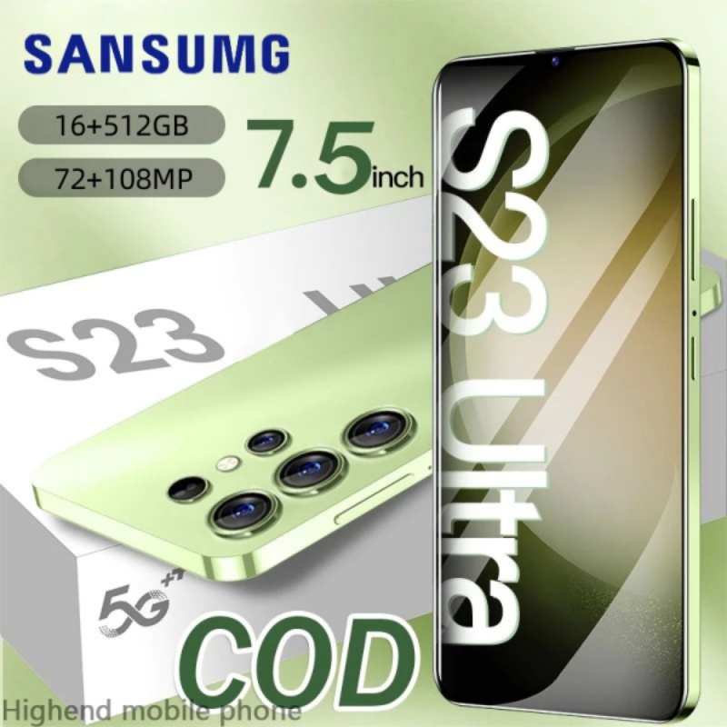 โทรศัพท์ S23 Ultra รองรับ 2 ซิมการ์ด แรม16GB รอม512GB 7.5นิ้ว หน้าจอเต็ม รองรับแอพธนาคาร ชาร์จเร็ว โทรศัพท์มือถือราคาถูก