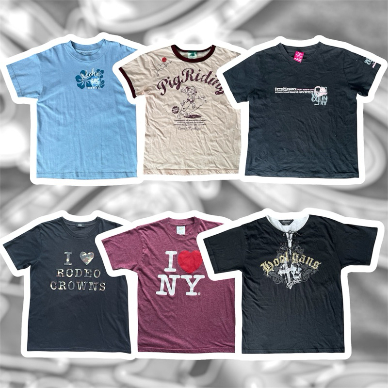 [ Lot 9.1 ] part 1/2 เสื้อ วินเทจ y2k branded🌺🖤🎀 มือสอง