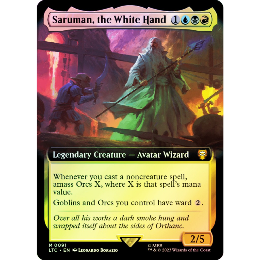 MTG : Saruman, the White Hand (Extended Art) FOIL