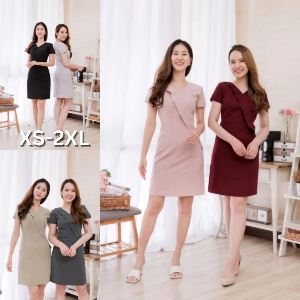 [โค้ด PINK50A ลด 50฿] เดรส PNK005 Melody Dress มีทั้งหมด6สี เดรสสั้น เดรสยาว ชุดใส่เที่ยว ชุดออกงาน ชุดเพื่อนเจ้าสาว